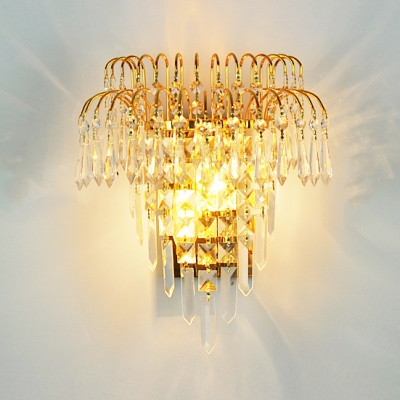 Bring Designer Style and Chic Lighting to Your Decor with Gorgeous Clear Crystal Wall Sconce
