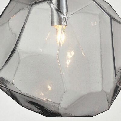 Crystal Ice Cube in Blue/Orange/Grey Novel Pendant Light