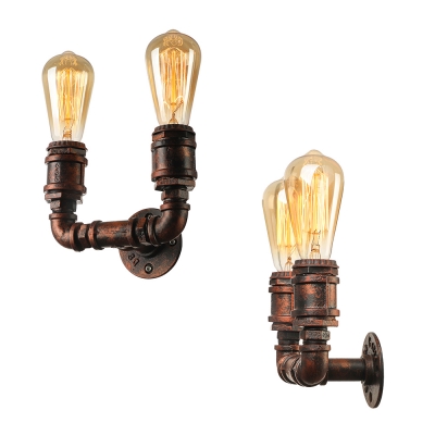 Industrial Design Warehouse LED Wall Light in Rust Finish