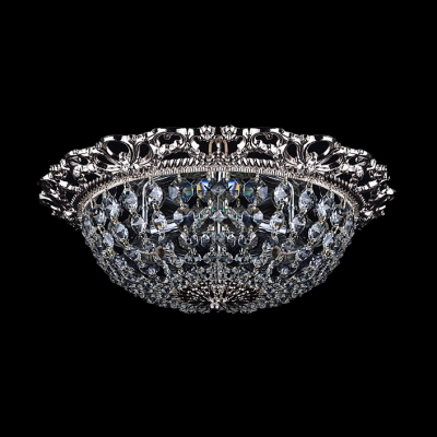 Romantic and Classic Cut Crystal Beads Strands Baskets Flush Mount