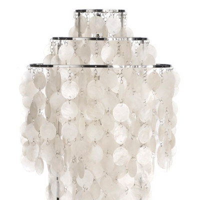 Shell Droplet Shaded Floor Lamp White