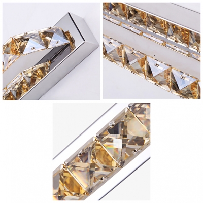 Spectacular Bathroom Wall Fixture Makes Treasure to Behold Accented by Hand-cut Crystal
