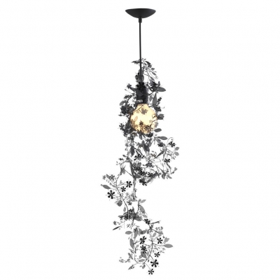 Wrought Iron Beautiful Leaves And Floral Designer Pendant Lights Add Charm To Your House