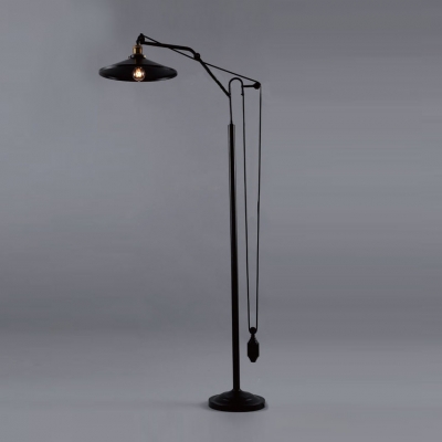 Industrial Style Oiled Rubbed Bronze Farmhouse Single-Light Floor Lamp