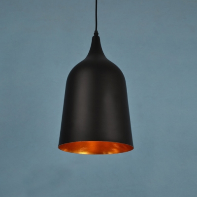 Black Outside and Golden Inner Side 5.9”Wide Cup Designer Pendant Light