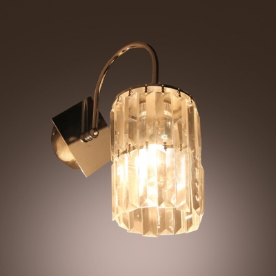 Catch Lavish and Chic Style with Crystal Shade Single Light Wall Scocne