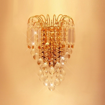Graceful Scrolls Crystal Wall Sconce Offers Dramatic Addition to Your Decor