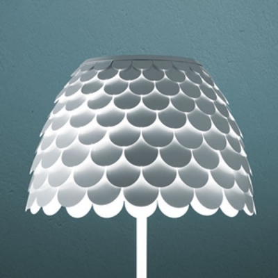 Iron And Acrylic Soft White Finished Designer Floor Lamp 70”High