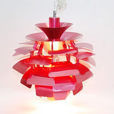 Metal Pine cone Designer Lighting Pendant In 15 Inches