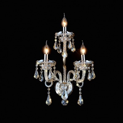 Splendid Magnificent Design Add Exquisite Embelishment to Elegant Crystal Wall Light Fixture