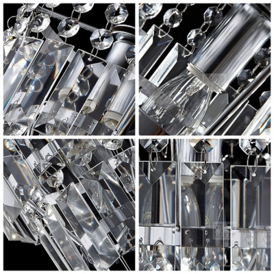 Stunning Round Canopy Crystal 3-Light Nickel Multi Light Pendant Creating Glamorous Embellishment