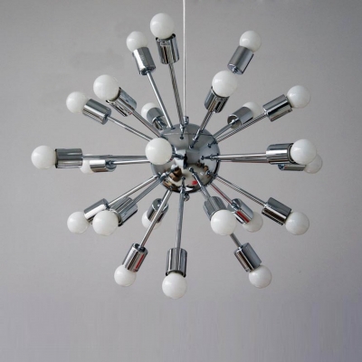Vintage Style Burst 24-light LED Ceiling Lamp in Chrome