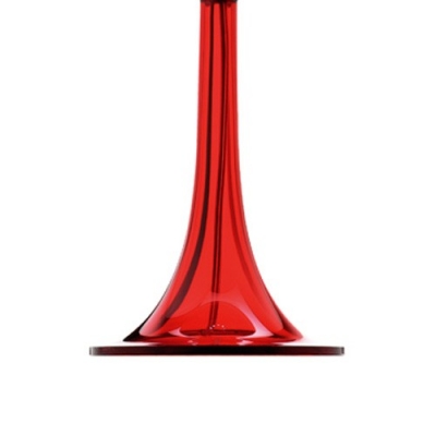 Red Polycarbonate Table Lamp Transparent