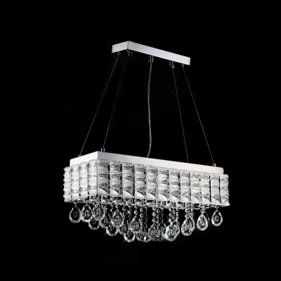 Complex Geometry and Unique Forms Pendant Light with Custom Made Crystal Drops Give Elegant Look