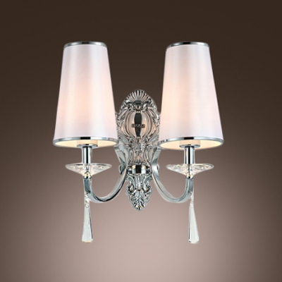 

Decorative Crystal Bobeche and Graceful Scrolls Add Glamour to Two Light Wall Sconce, HL360341