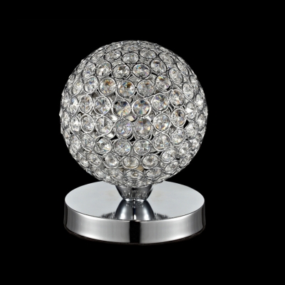 Decorative Globe Metal Frame Mounted with Crystal Makes Contemporary Look Table Lamp