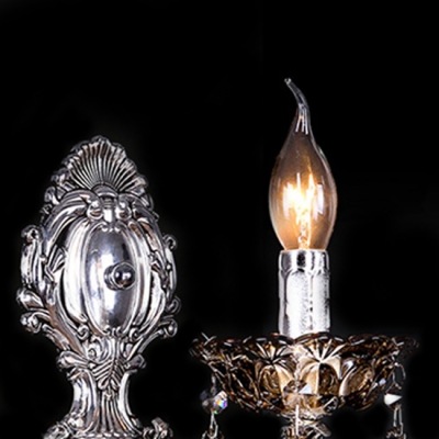 Delicate Shining Zin Alloy Single Light Fixture with Beautiful Lead Crystal