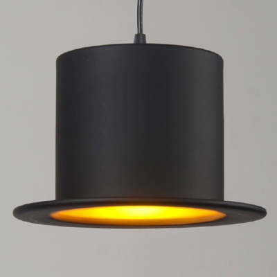 Lovely And BeautifulHat Shaped Designer Pendant Lighting 11.8”Wide Black