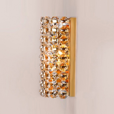 Splendid Two-light Wall Sconce Adorned with Hand-cut Crystal Offers Dainty Appeal