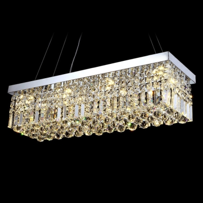 Striking Pendant Light Features Glitter of Crystal in Appealing Geometric Design