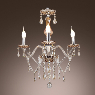 

Timeless Three Lights Crystal Starnds and Droplets Chandelier in Crystal Style for Living Room, HL297572