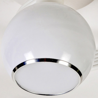 Whimsical Modern White-colored LED Flush Mount with 5+1 Lights