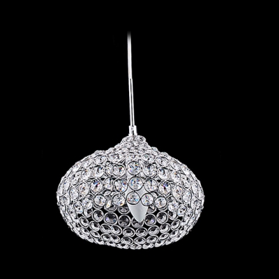 Bowl Shaped Mini Pendant Lighting Shine with Graceful Clear Crystals