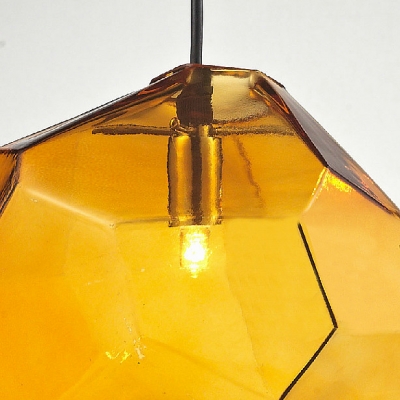 Crystal Ice Cube in Blue/Orange/Grey Novel Pendant Light