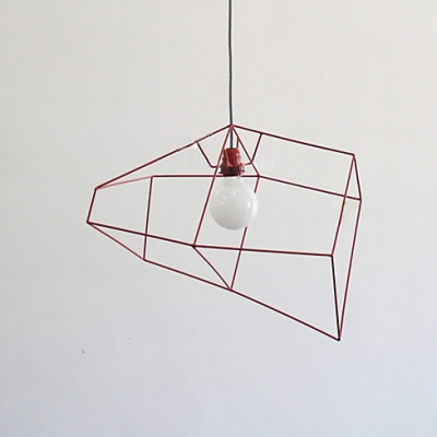 Designer Lighting Asymmetric Iron Cage One-light Pendant