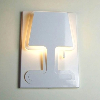 Mysterious Shadow Wall Lights in Modern White Finished and Designer Style