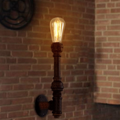 Antique Pipe Torch LED Wall Light in Industry Style