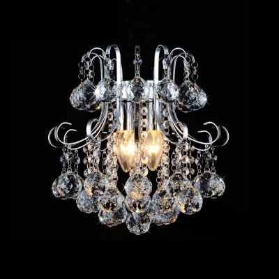 

Exquisite Three Lights Crystal Cascade Modern Large Pendant Light Finished in Polished Chrome, HL312759