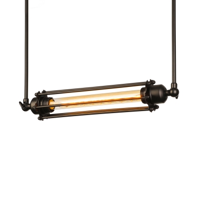 Industrial Punk Steam Black Finished Linear Pendant