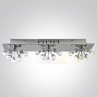 Make Your Surroundings Enticing With Modern Wall Sconce Features Chrome Finish and Crystal Balls