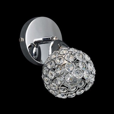 Modern Elegance Paired with Stylish in Seek Wall Sconce Adorned with Majestic Crystal