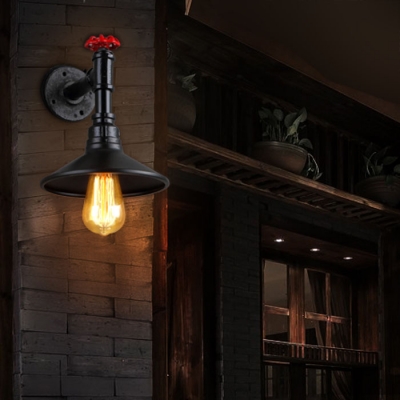 Industrial Style Black 1 Light LED Wall Sconce