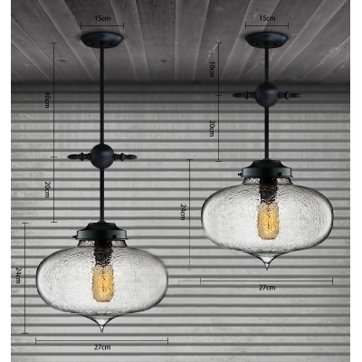 Sealed Glass Oval Shaped Industrial Pendant Light