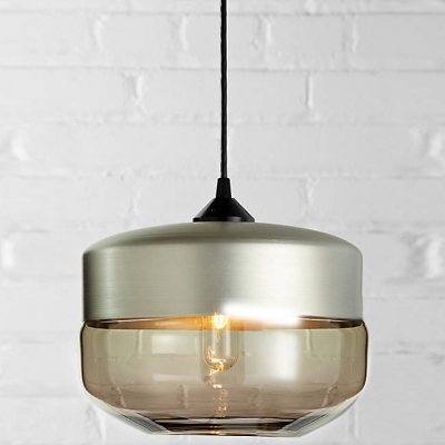 Tank Shade Champagne Socket Industrial Colored Pendant Light