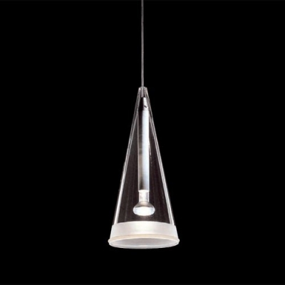 6.2”Wide One Light Cone Glass Modern and Elegant Mini Pendant Light