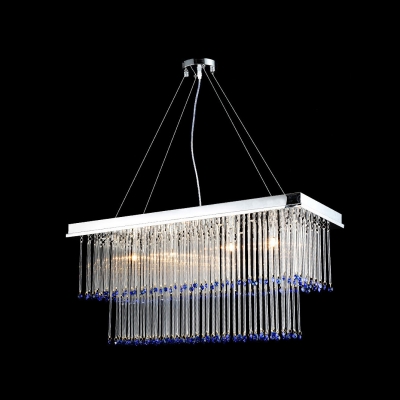 Clear Hand Cut Crystal Gives Contemporary Pendant Light Sophisticated Look Full of Elegance