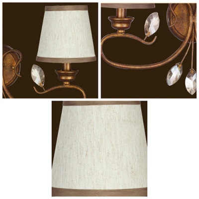 Comforting Graceful Scrolls Makes Two-light White Sahdes Wall Sconce Perfect for a Casual Hallway