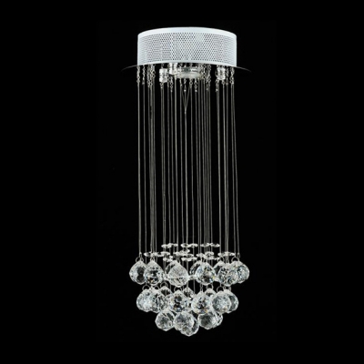 Crystal Shower Chandelier Suspended Cluster of Stunning Crystal Balls