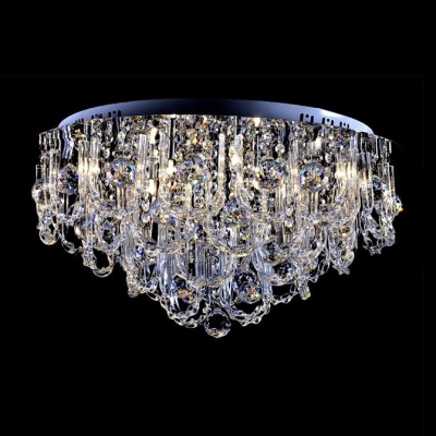 Elegantly Stainless Steel Canopy Glittering Crystals 23.6