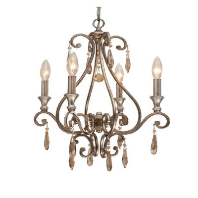 Four-light Wrought Iron Chandelier Makes Impressive Statement in Your Home