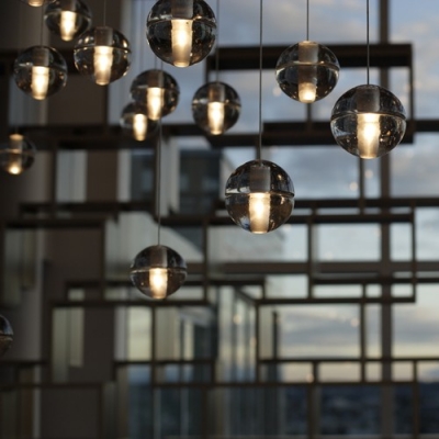 Cascade Glass Ball Pendant Light 14-Light