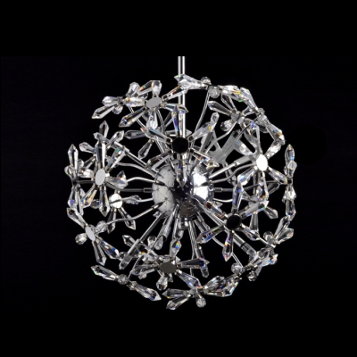 Futuristic Large Modern Chandelier with Beautiful Crystal Sunflower Cluster Design Makes Stunning Style Statement