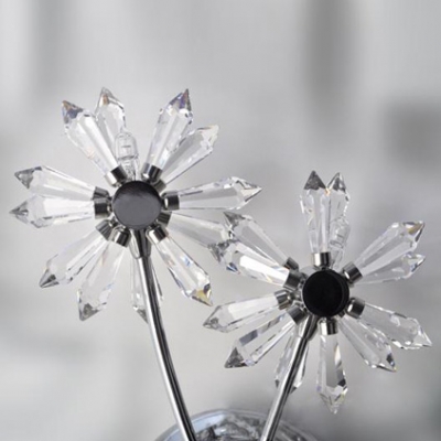 Large Crystal Flowers Design Accent Gorgeous Wall Sconce