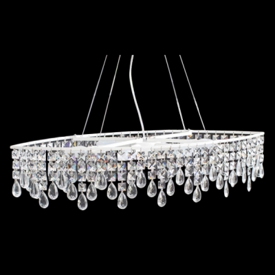 Modern and Fashion Style Island Kitchen Lighting with Clear Crystal Raindrops