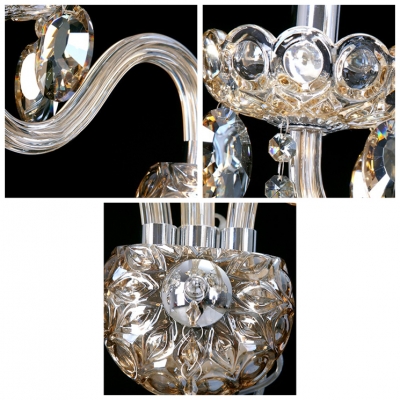 Splendid Unique Design Three Light Crystal Wall Sconce Offers Luxury Embellishment