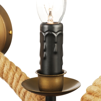 Wave Rope Industry 3-light LED Wall Sconce in Country Style